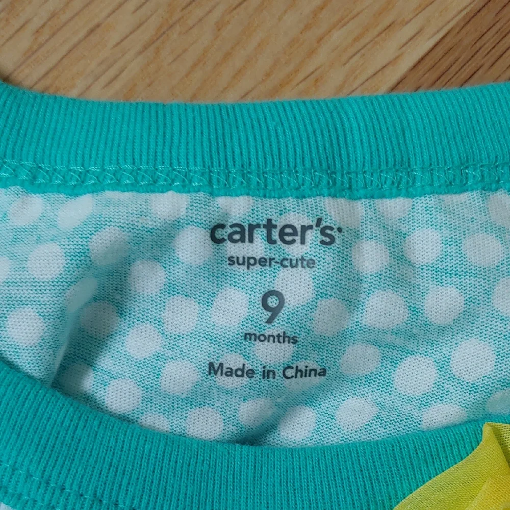 Carter's Blue and White Tank Top Dress w/ Diaper Cover / Elastic Fit